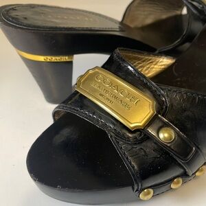 Coach Leatherware Black & Gold Gently Used